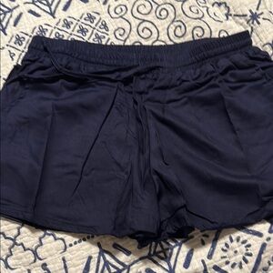 Oxford Drawstring Women's Navy Cabana Shorts